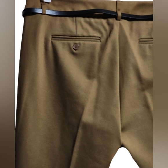 Kenar tailored dress trousers with black belt color kaki - Picture 3 of 5